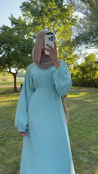 Slip dress aqua blue