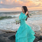 Liora Ruffle Gown (Turquoise)