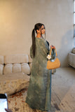 Aqua Blue Tie Dye Abaya