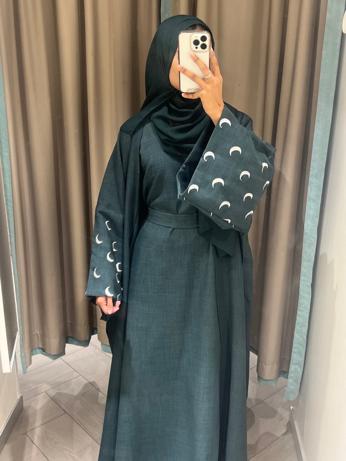 Emerald Green Hilal Abaya