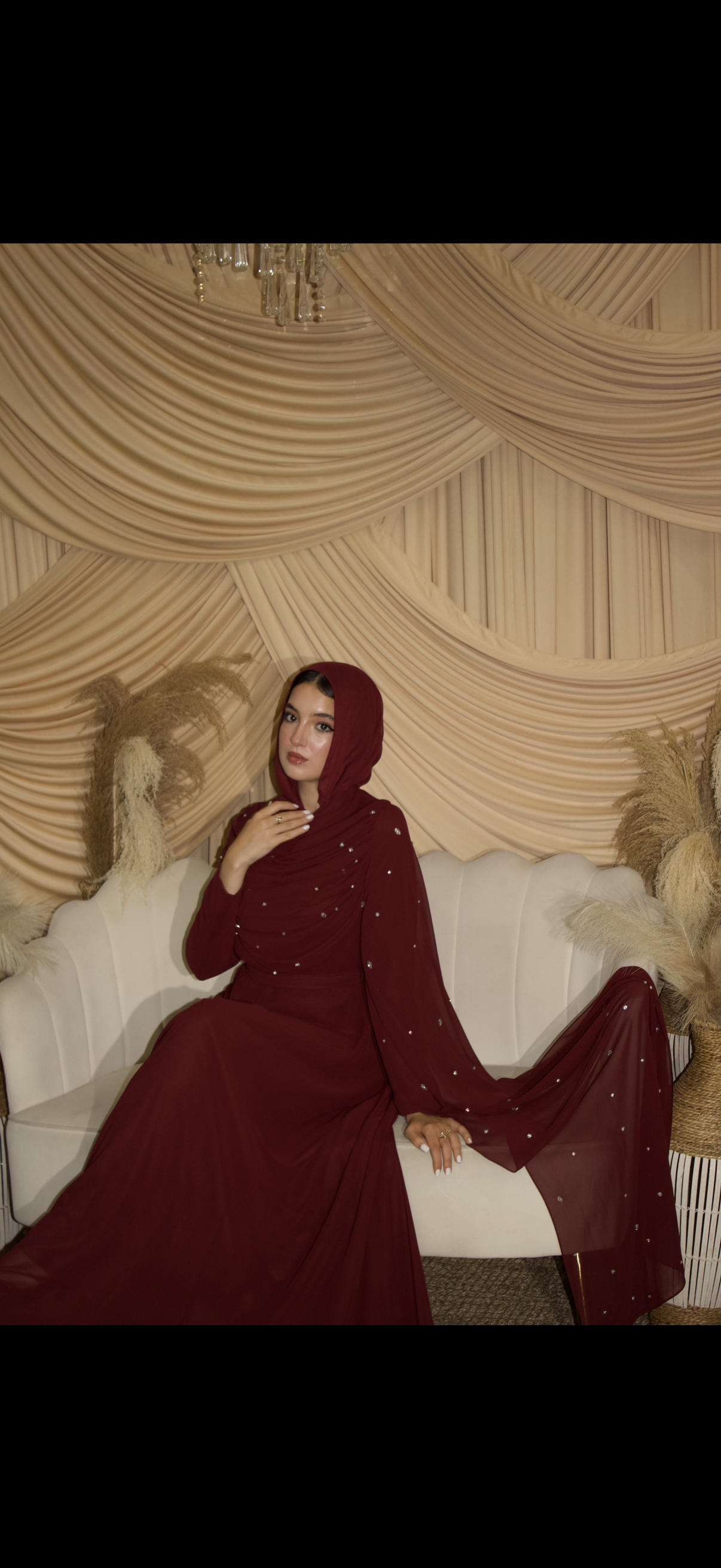 Amira Dress - Maroon