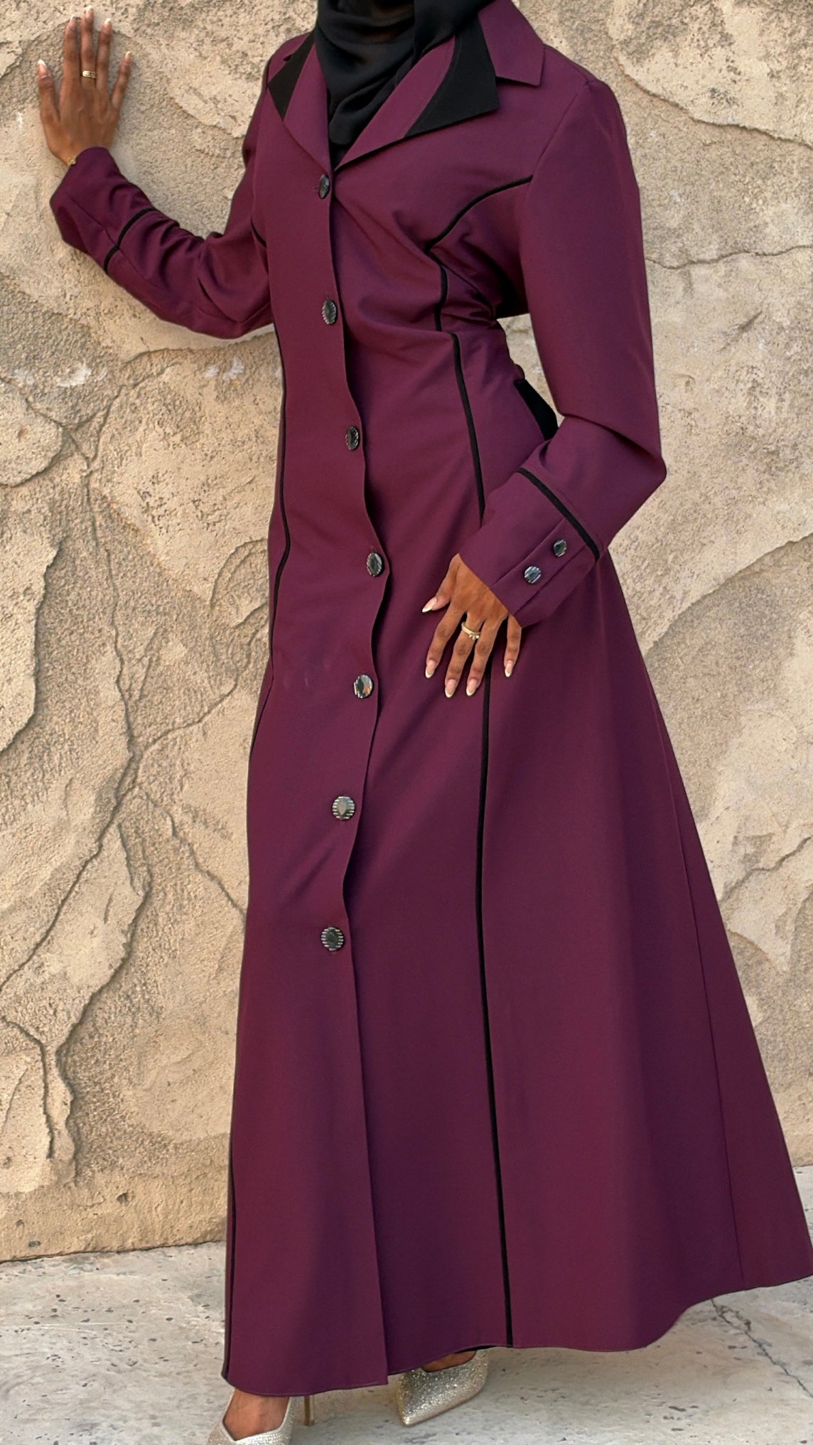 Amirah (أميرة) Magenta Coat Abaya