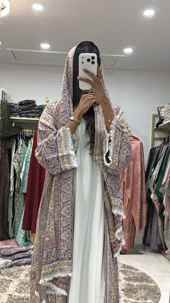 Pashmina Abaya with Stone