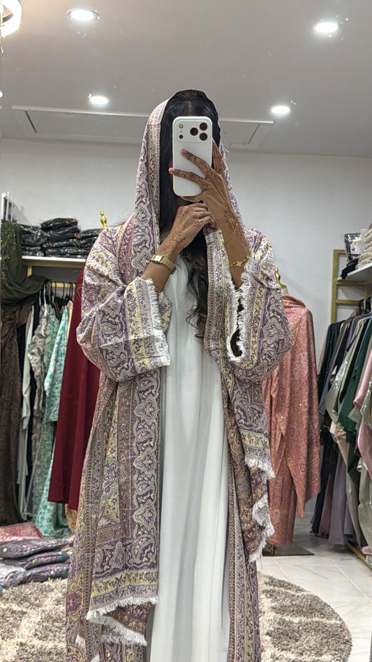 Pashmina Abaya with Stone