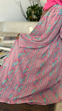 Embroidery abaya pink