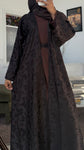 Brown butterfly abaya