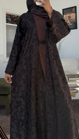 Brown butterfly abaya