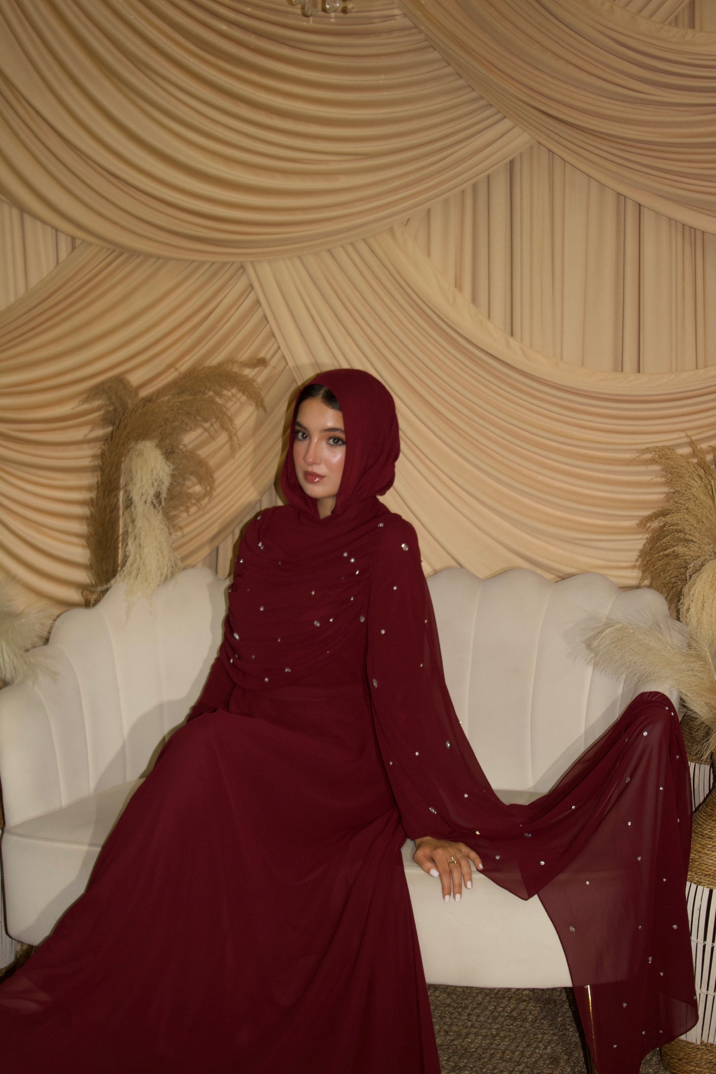 Amira Dress - Maroon