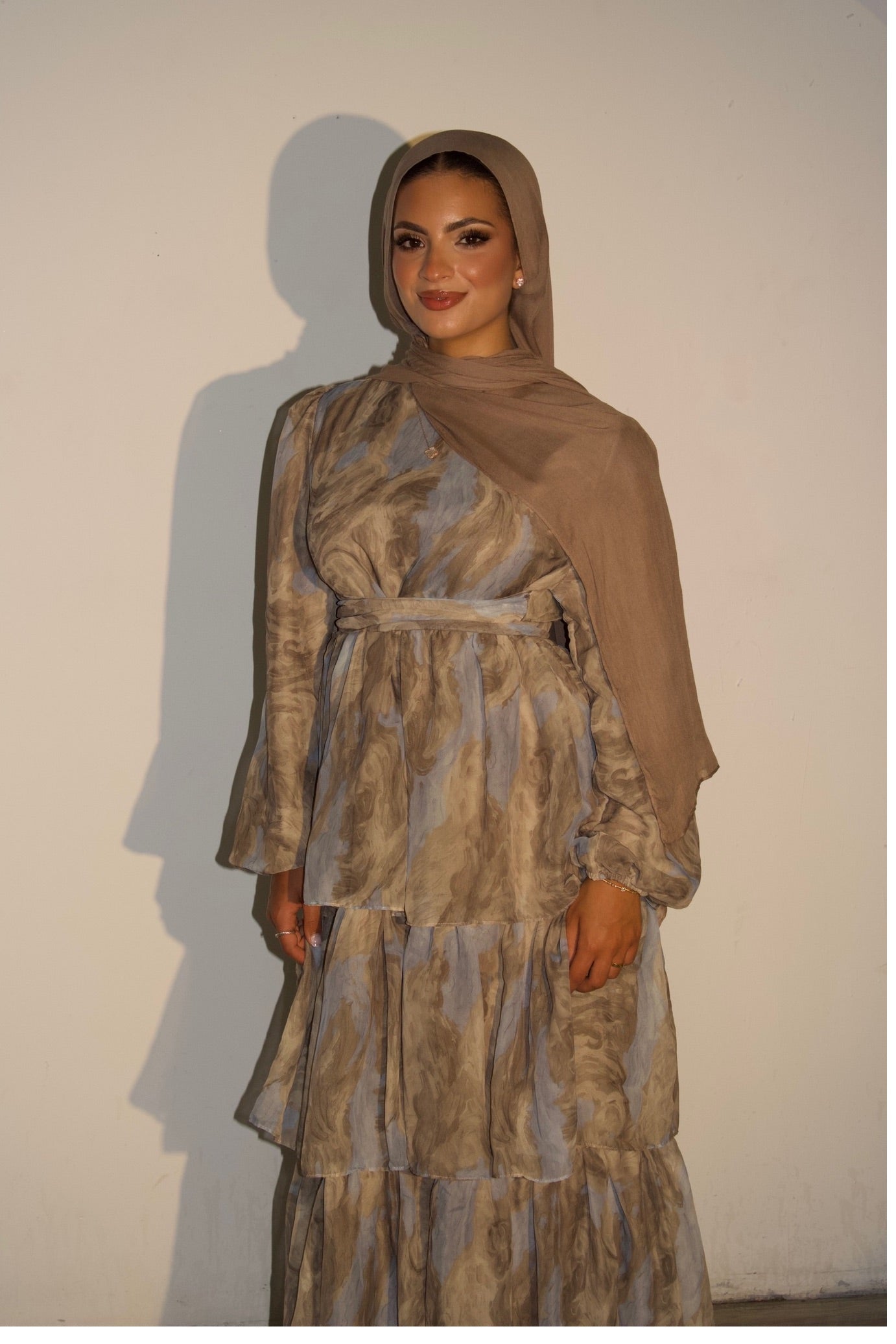 Elara Dress - Blue Marble