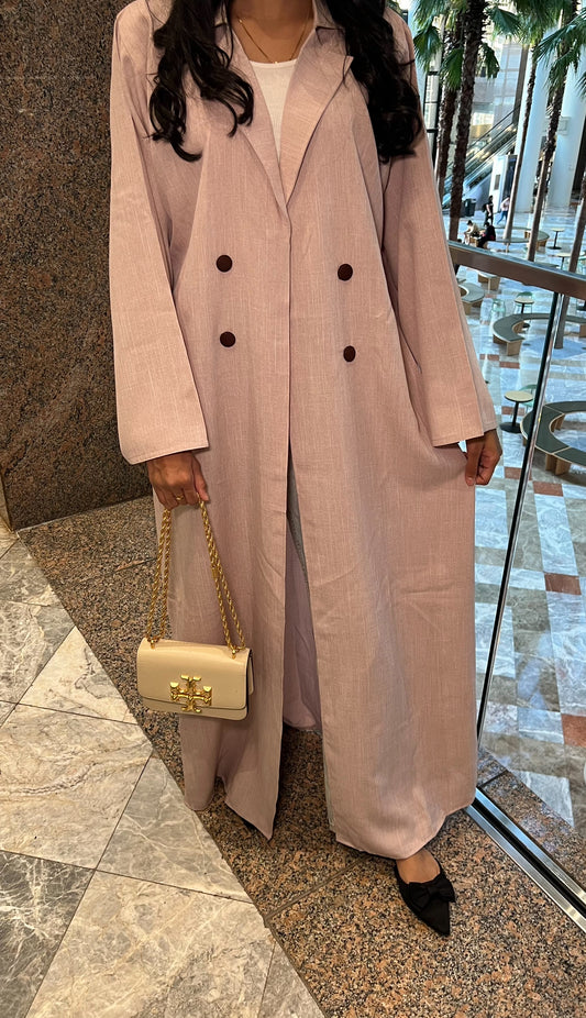 Baby Pink Coat Abaya