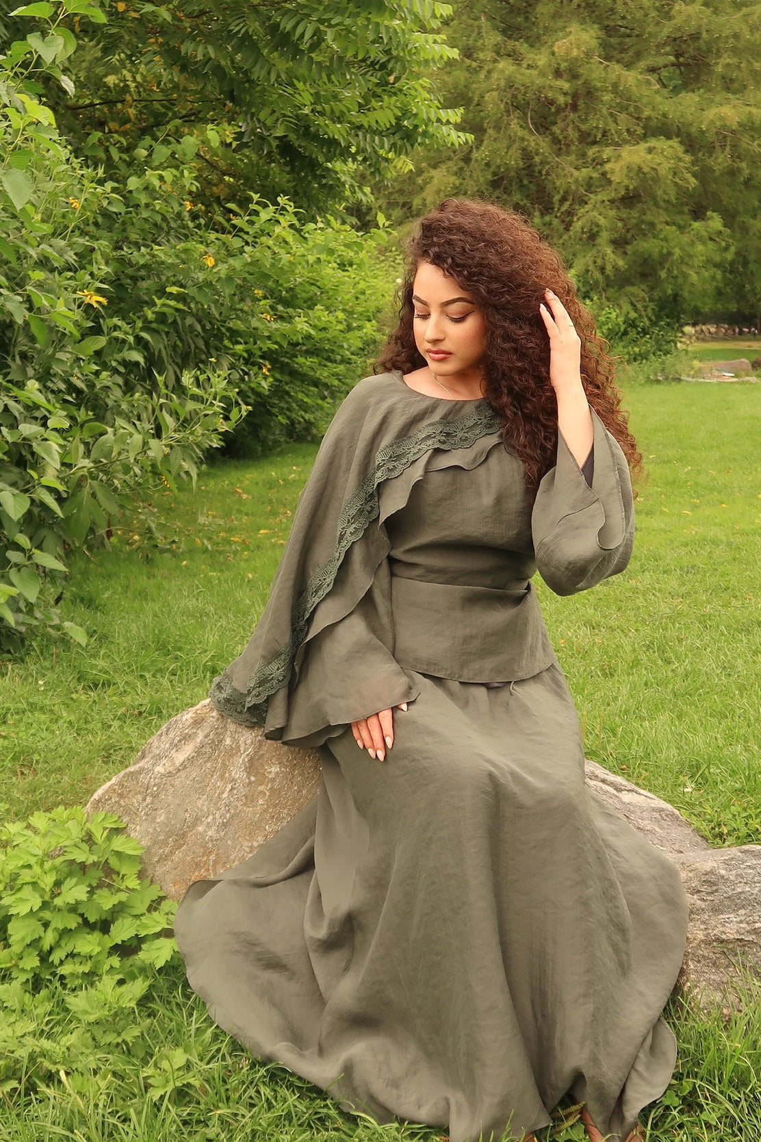 Dark Green Skirt