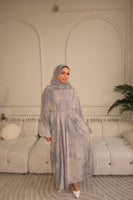 Gray Tie Dye Abaya