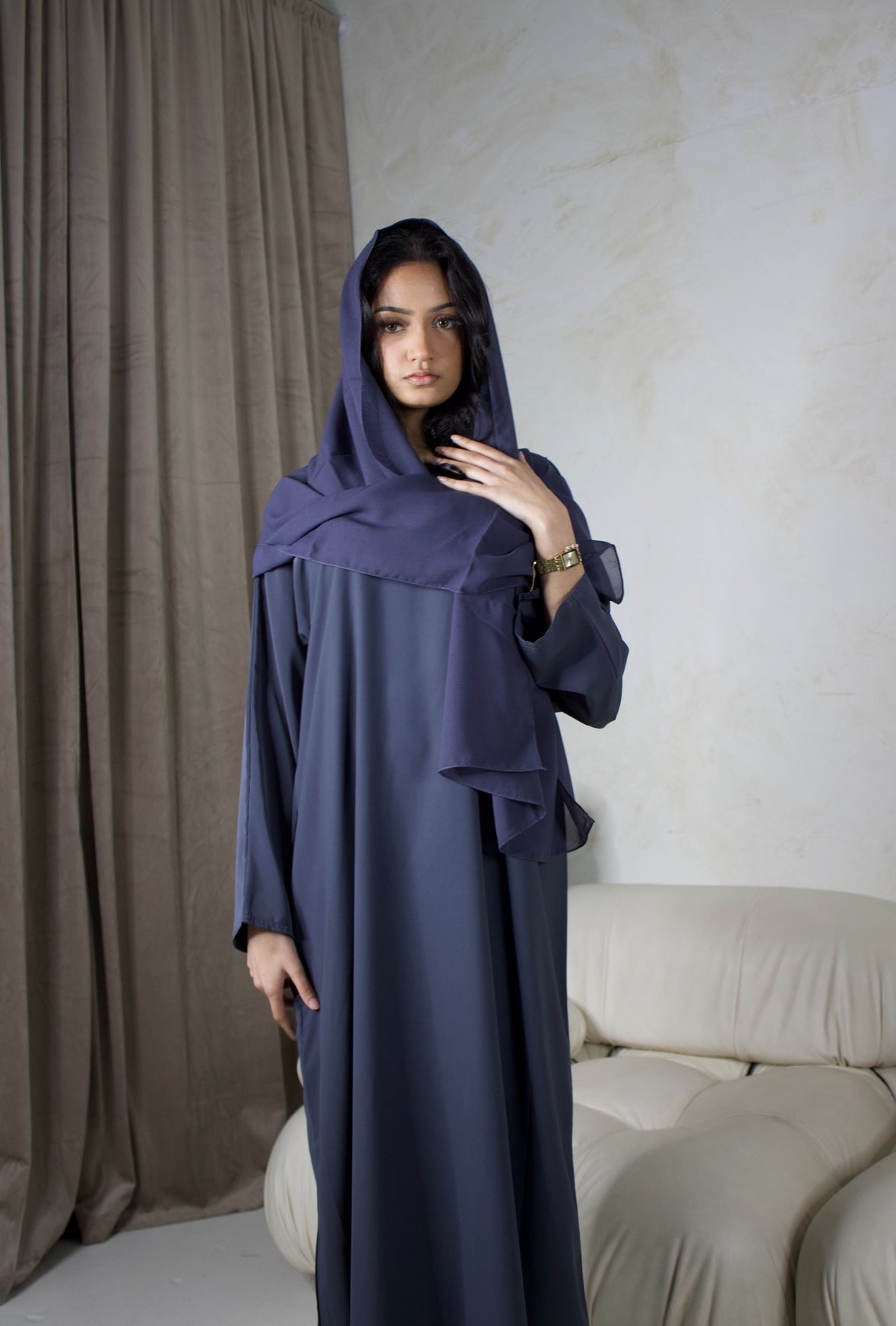 Jahara Abaya in Indigo