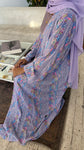 Embroidery abaya purple