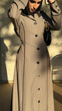 Amirah (أميرة) Light Gray Coat Abaya