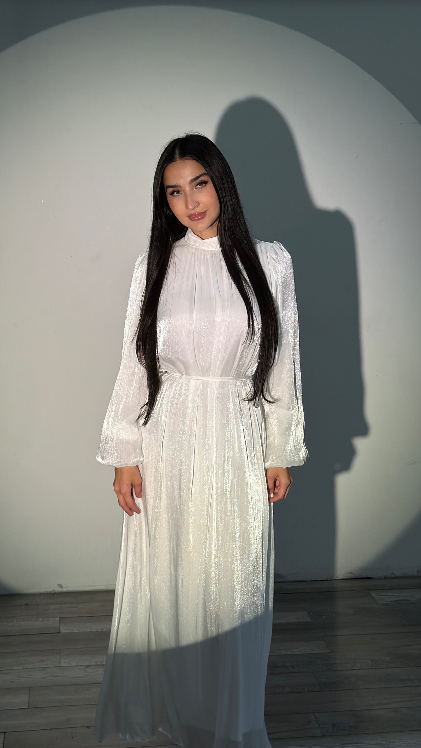 Aurora Organza Dress – White