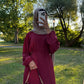 Slip dress maroon