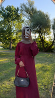 Slip dress maroon