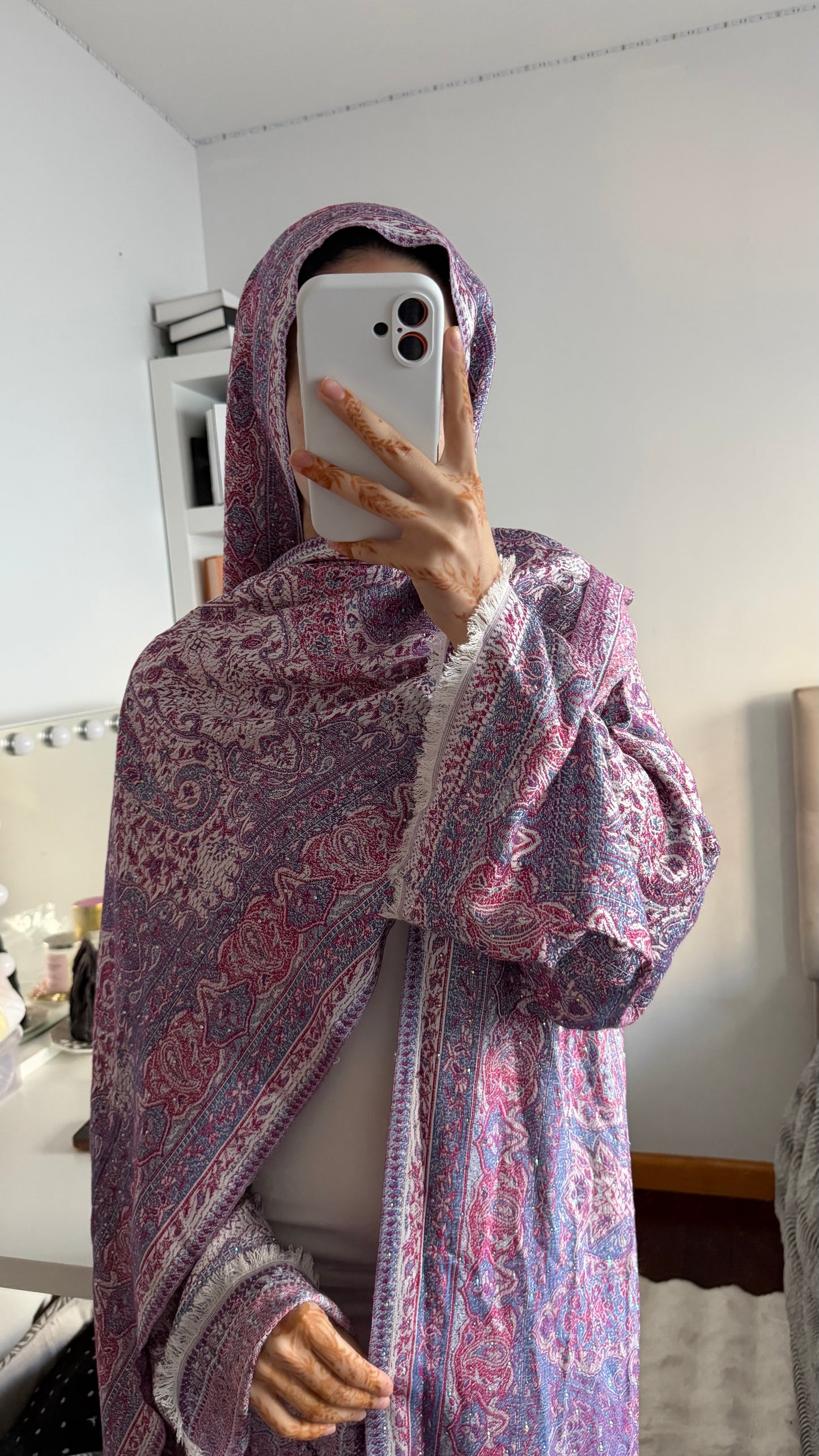 Pashmina Abaya with Stone