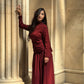 Selene Lace Dress (Maroon)