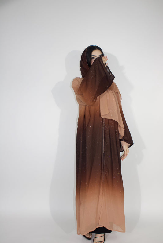 Ombré abaya (brown)