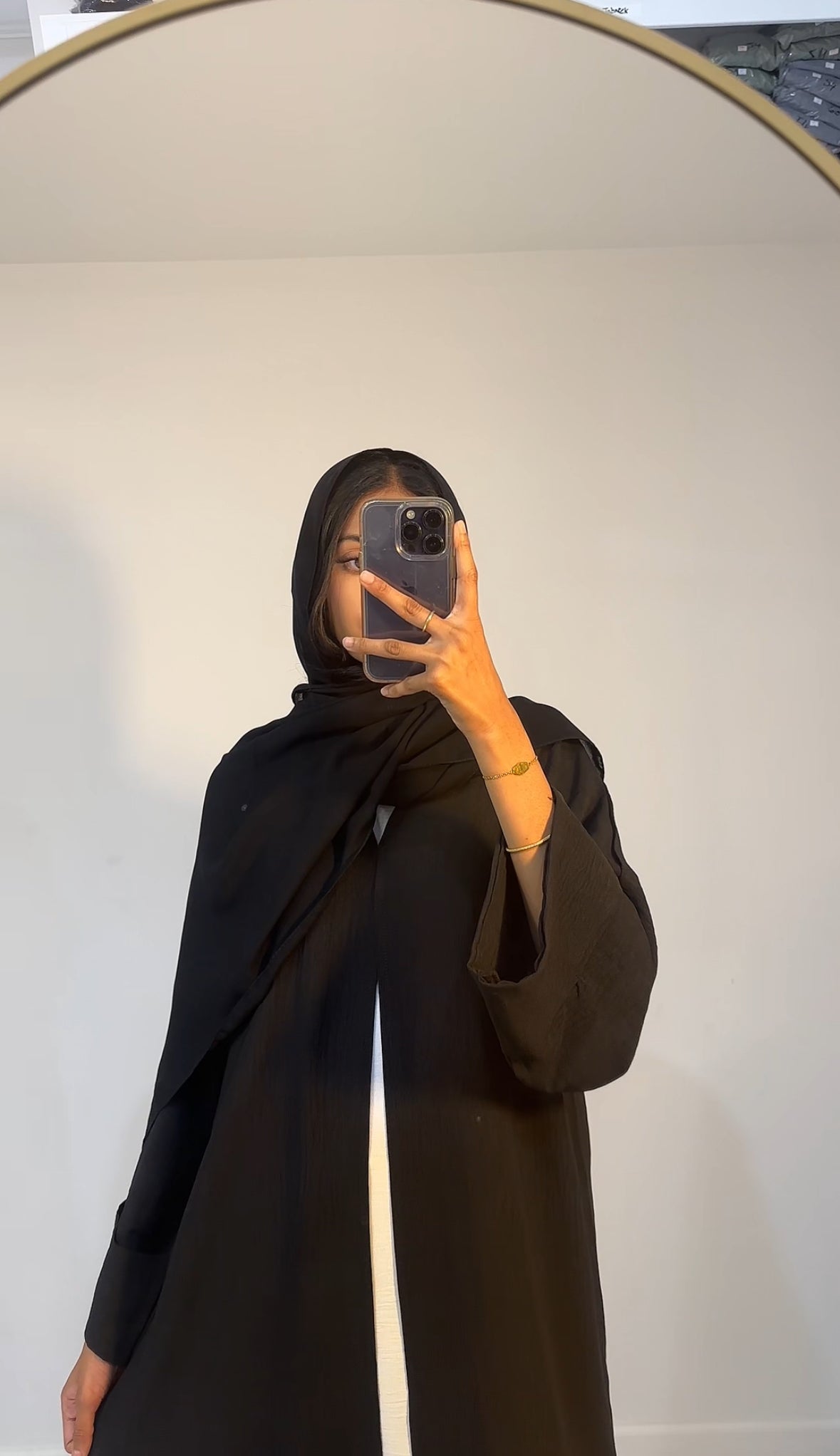 Black Open Abaya