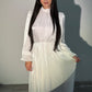 Aurora Organza Dress – White
