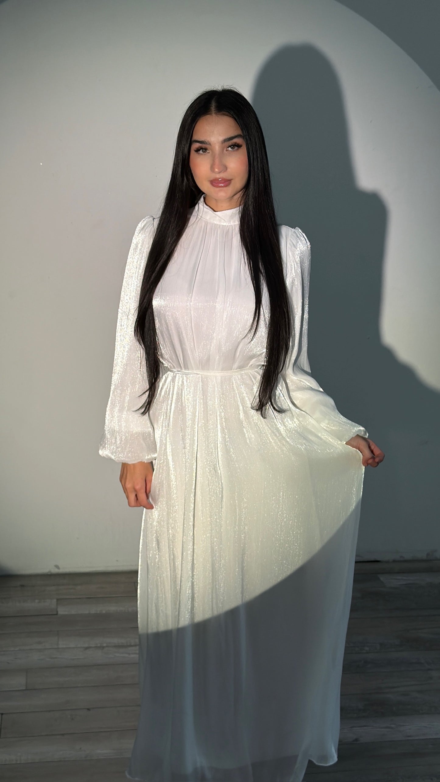 Aurora Organza Dress – White