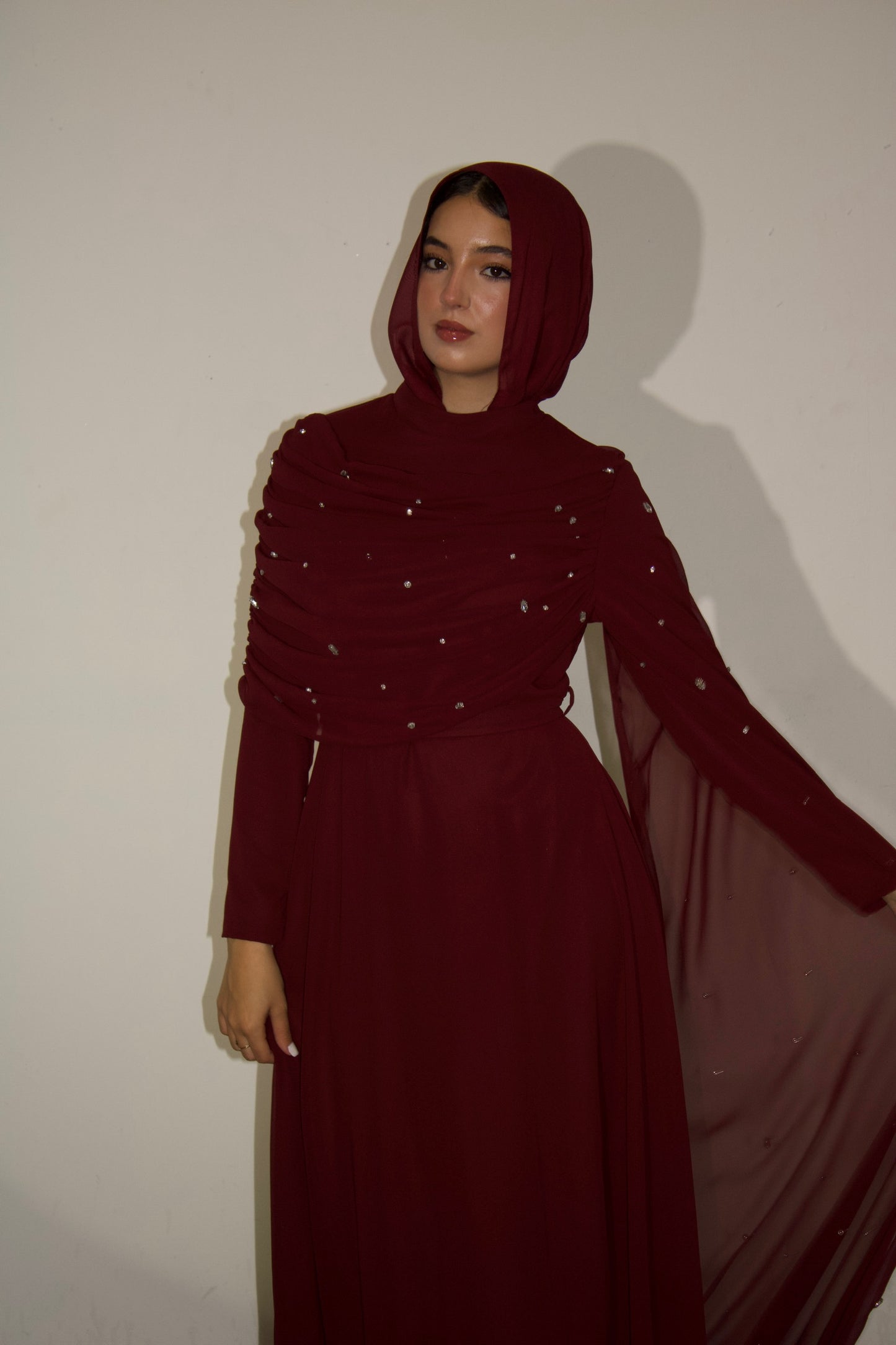 Amira Dress - Maroon