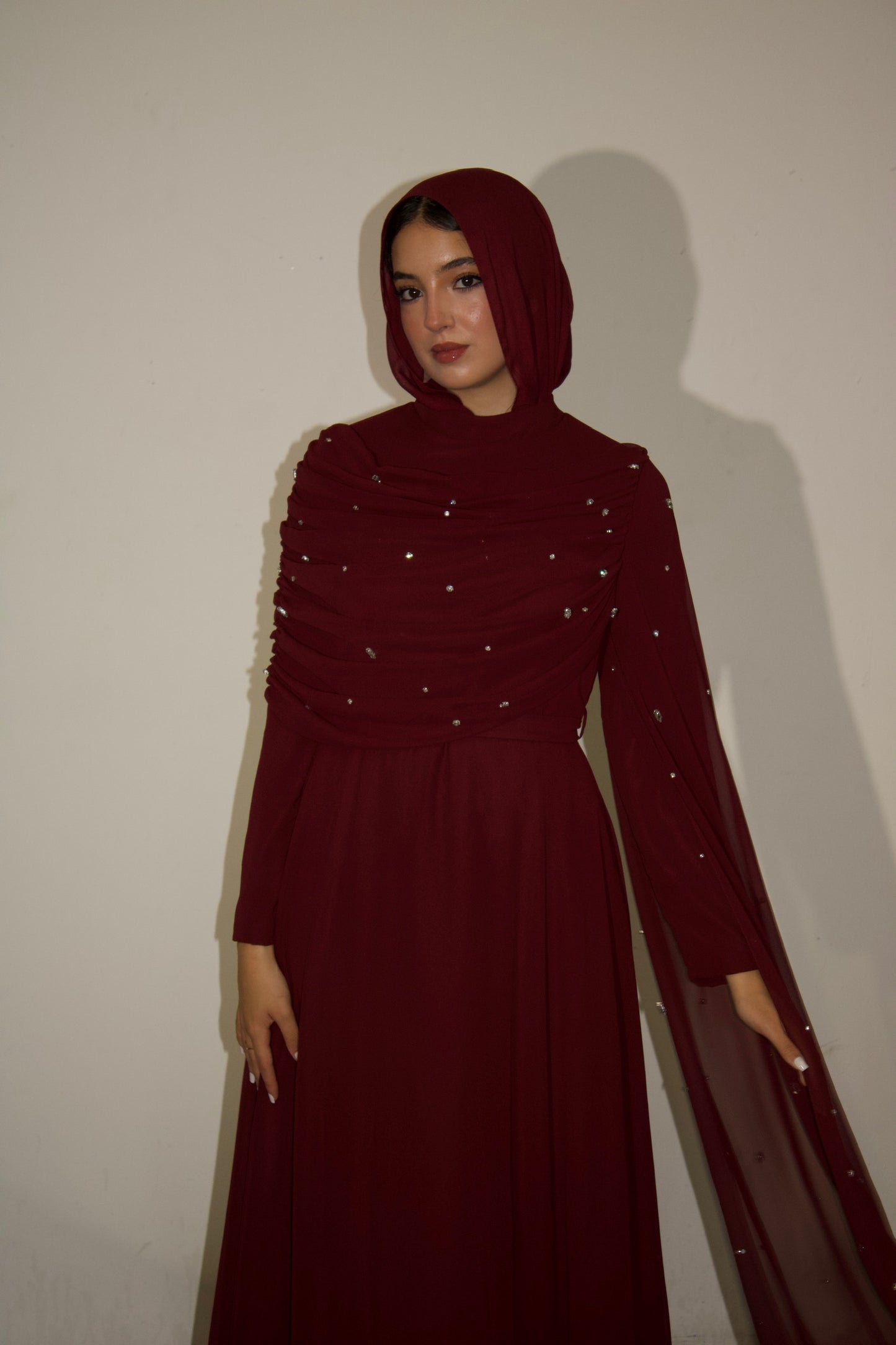 Amira Dress - Maroon