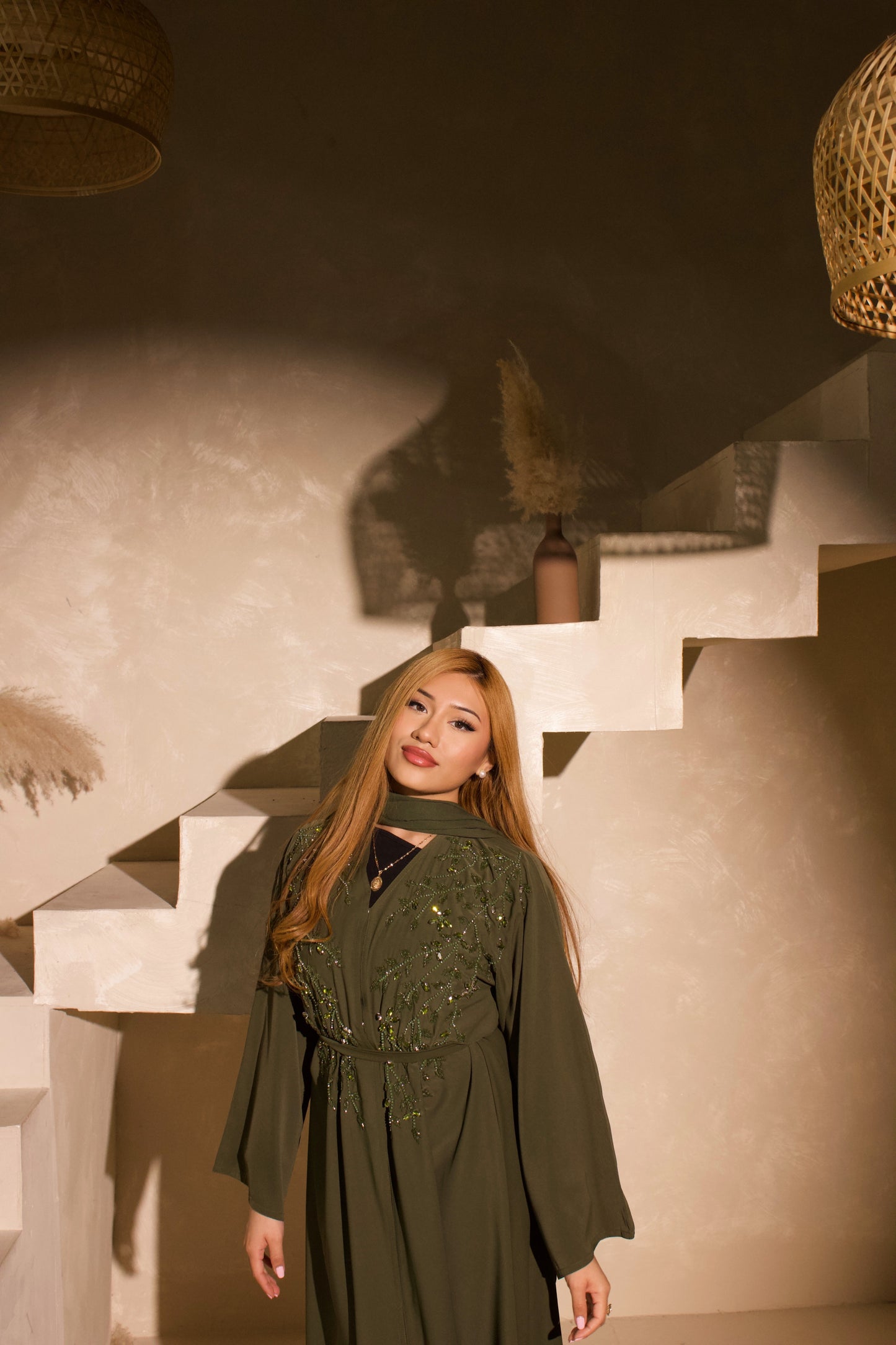 Amina (آمنة) Olive green ￼