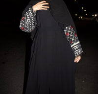 Black Rose Keffiyeh Abaya