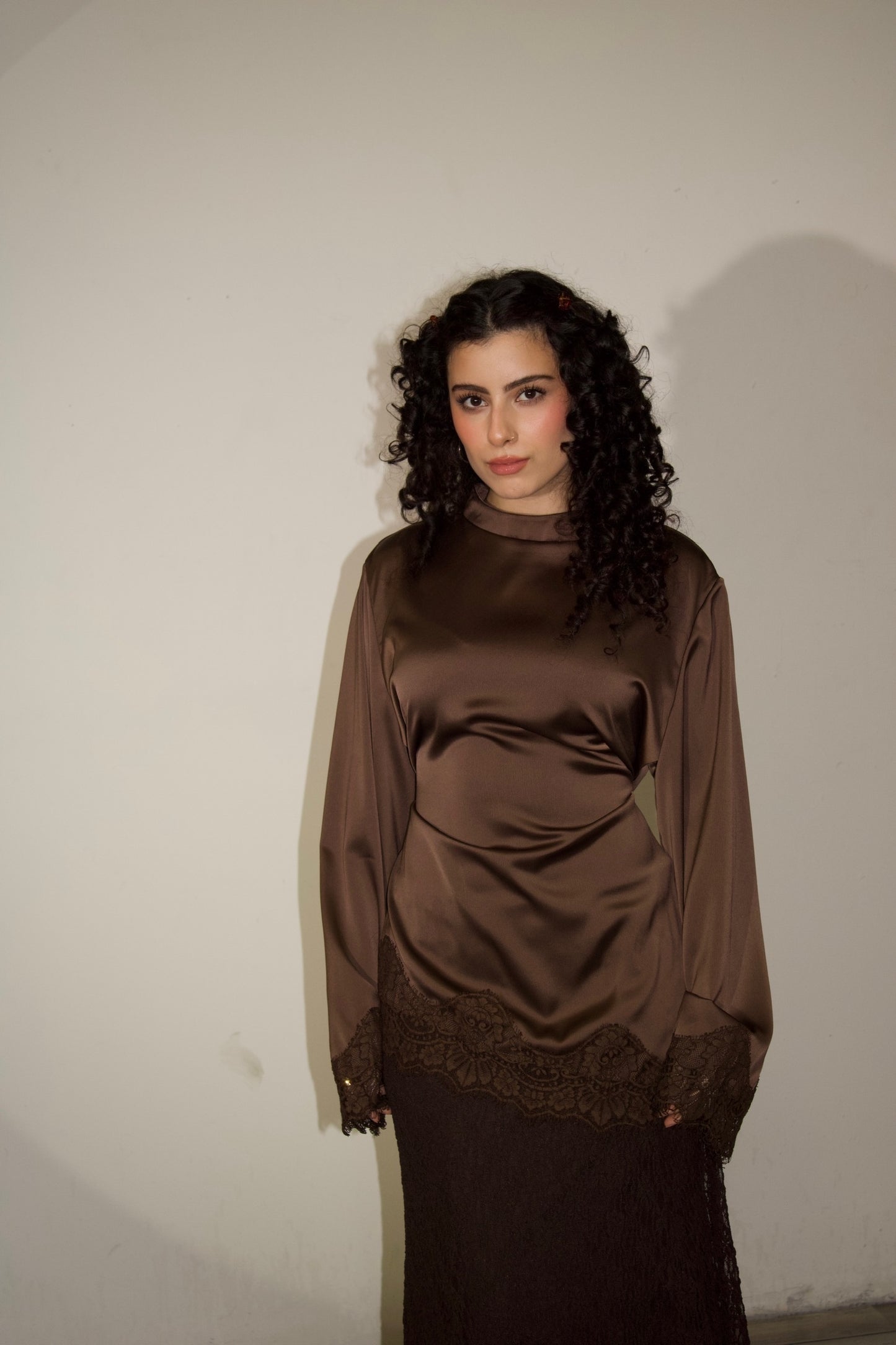 Celeste Lace Top – Brown