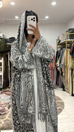 Pashmina Abaya with Stone