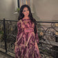 Elara Dress - Plum Marble
