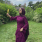 Liora Ruffle Gown (Magenta)