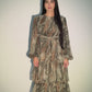 Elara Dress- Olive Marble